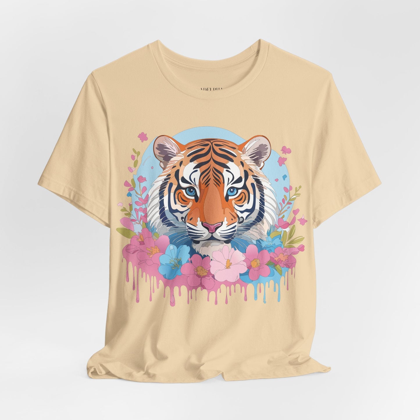 Tiger Graphic Tee by Adelpha Unisex Vintage Inspired Artwork Short Sleeve Shirt Edition