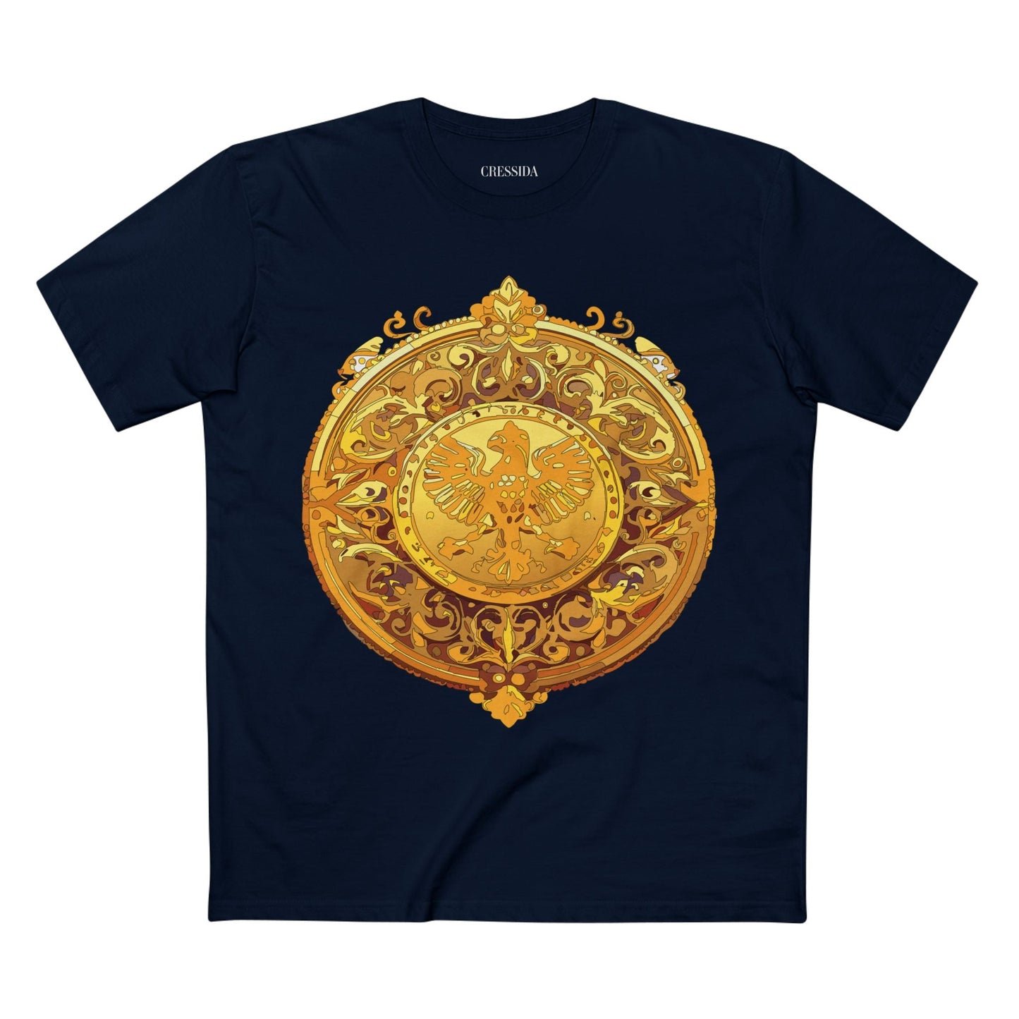 Antique Gold Coin Graphic Design T-Shirt Unisex 100 Cotton With Golden Print Artwork Tee 26