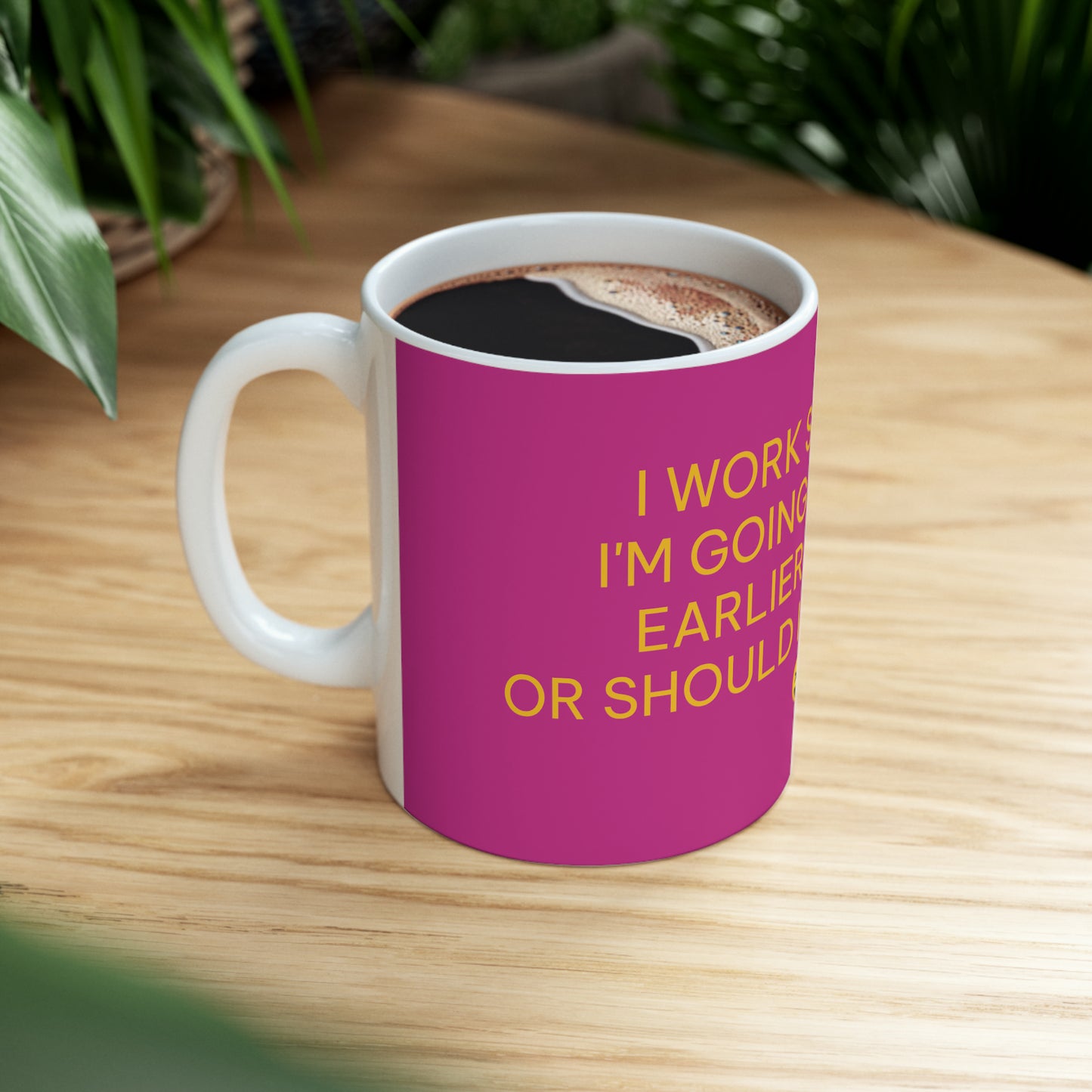 Coffee & Tea Mug with funny Words Art Design