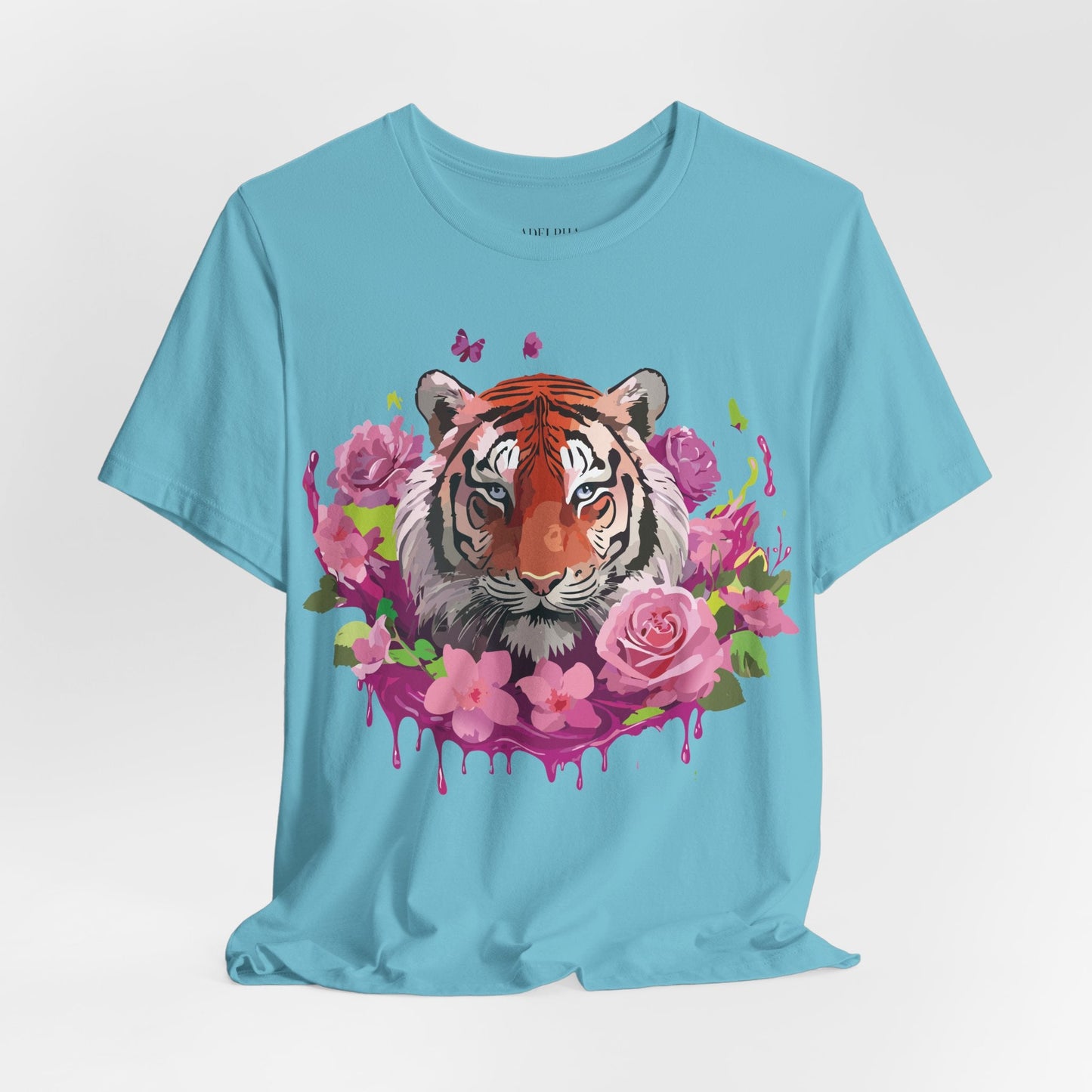 Tiger Graphic Tee Unisex Jersey Short Sleeve Art Design By Adelpha Vintage Inspired Premium