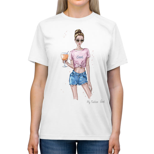 Tri-blend Tee Shirt with Art Design