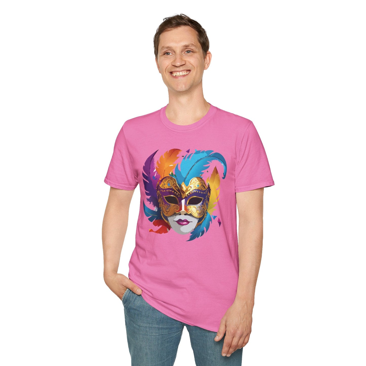 Mask Graphic Unisex Cotton Masquerade Design Artwork Tee 29