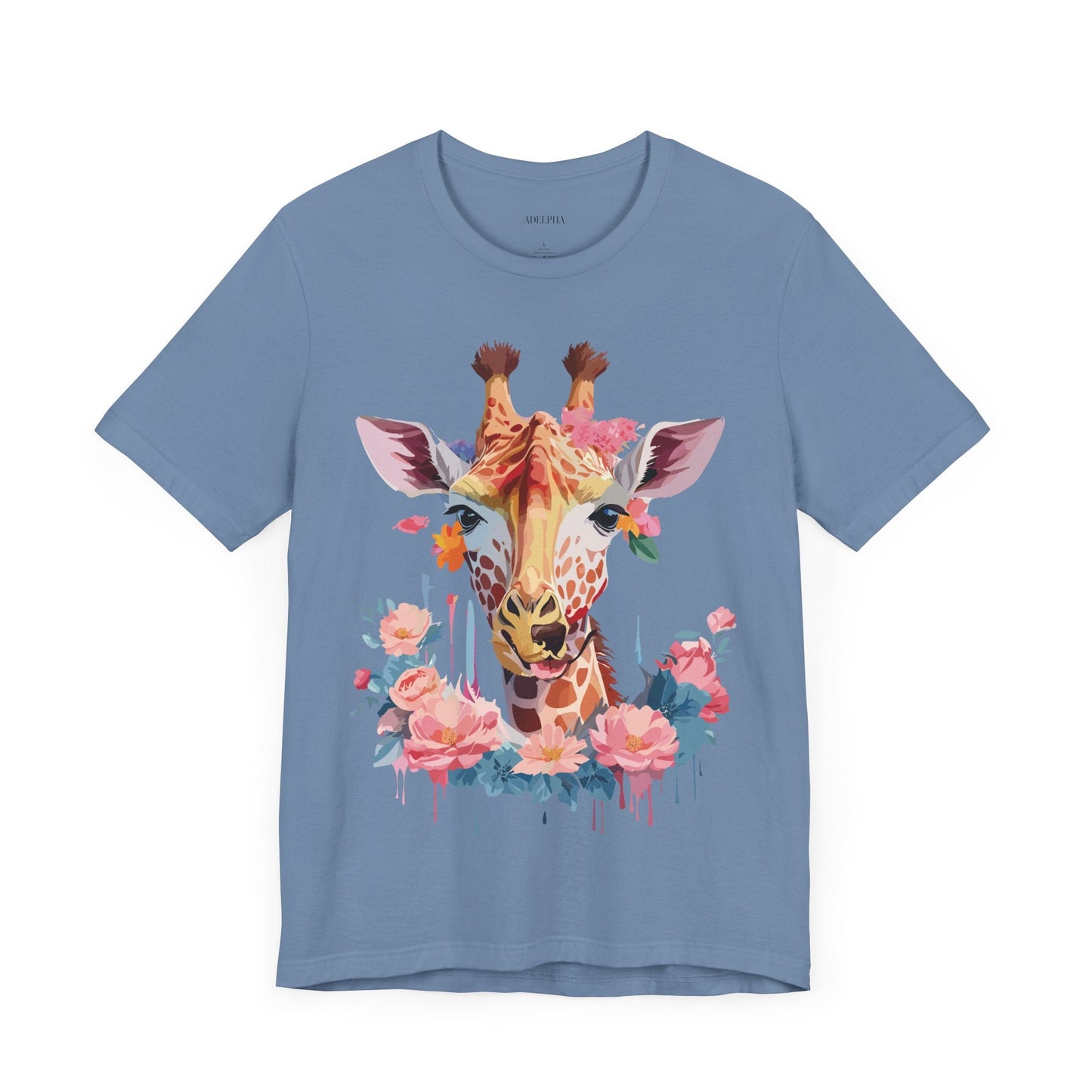 Giraffe Graphic Unisex 100 Cotton Vintage Animal Art T-Shirt 2