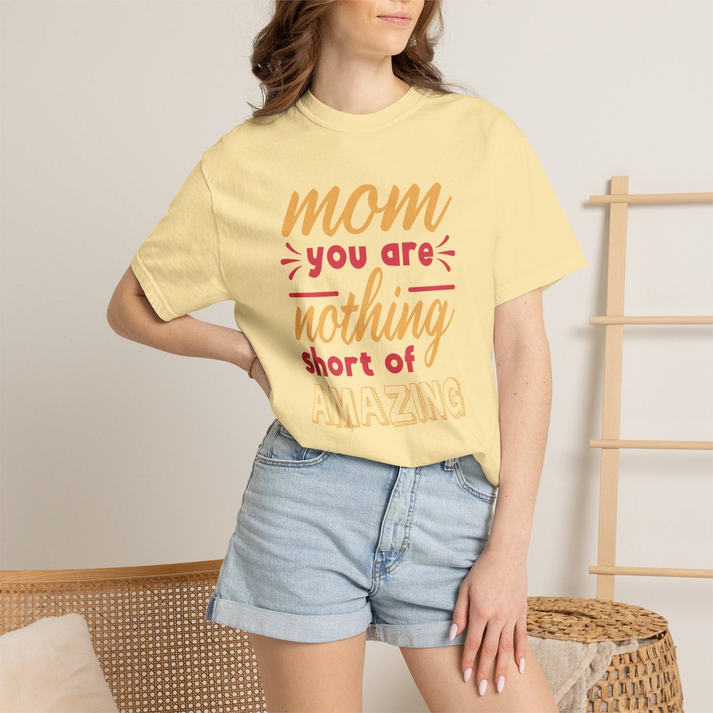 Mom T-shirt Mother's Day Mama Tee Unisex Comfort Colors Garment-Dyed Cotton h21