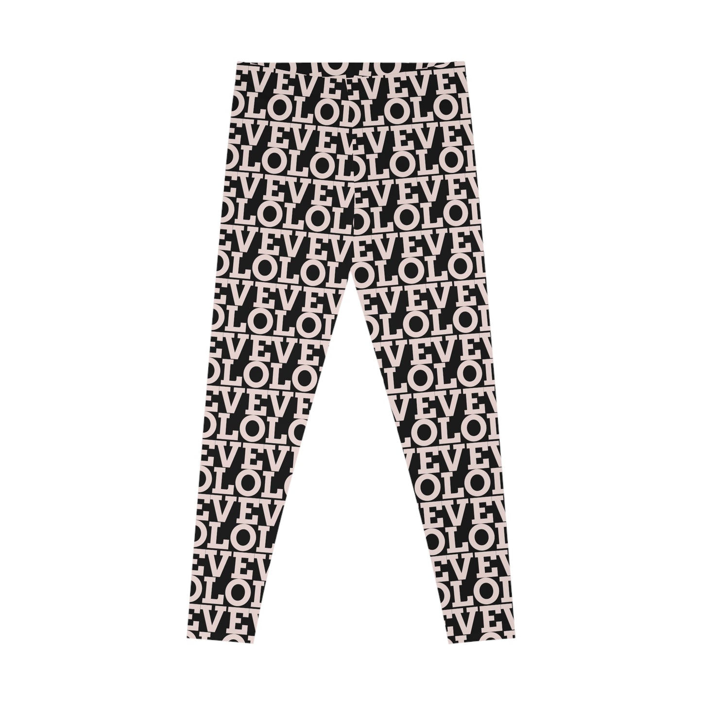 Love Black Leggings, Love Yoga Pants, Love Leggings