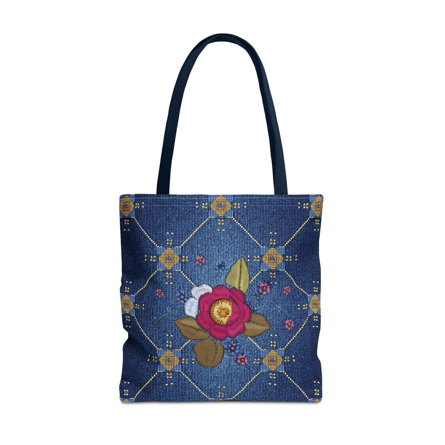 Denim Fabric Imitation Print Unisex Canvas Bag Poly Spun 3 Sizes Tote Bag 160