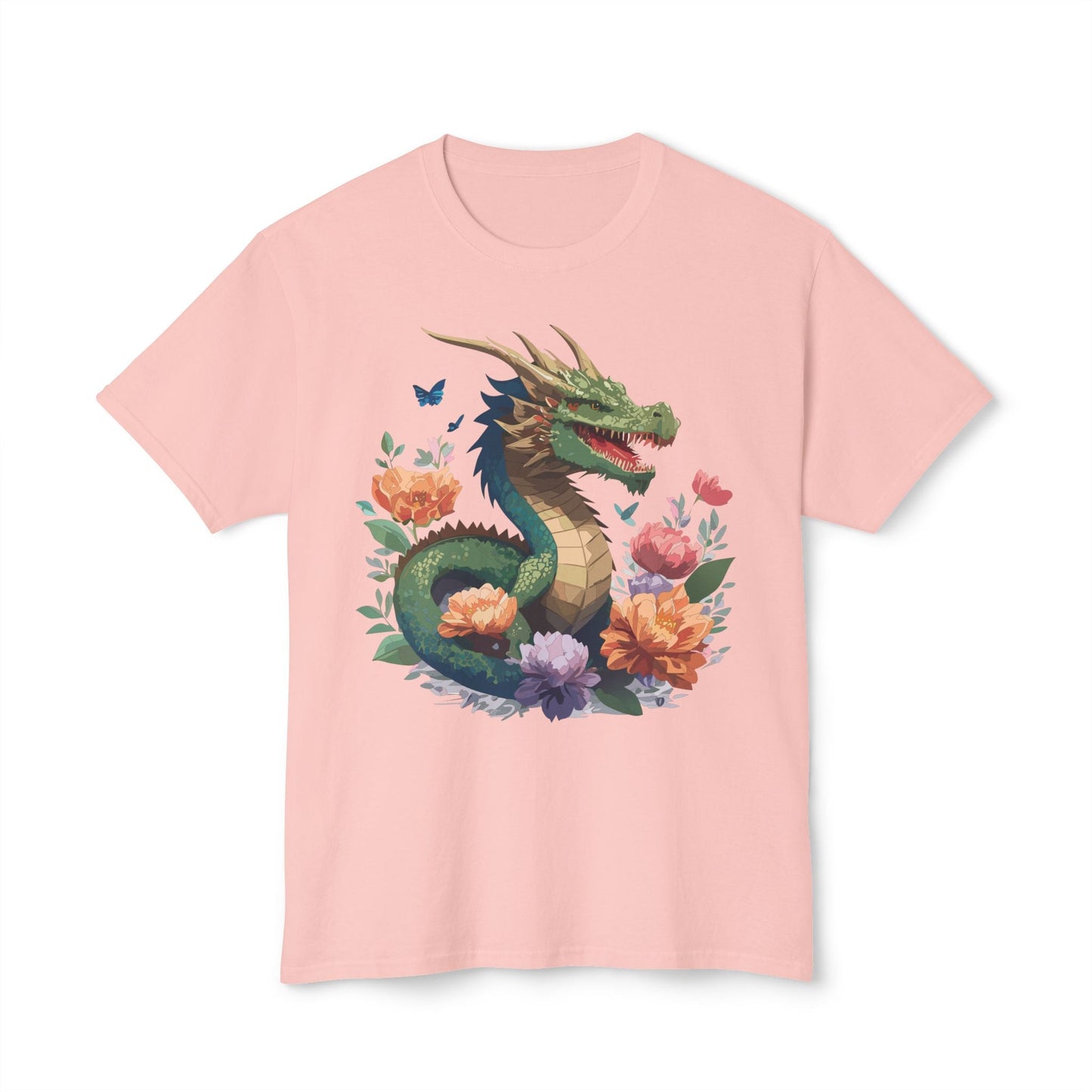 Dragon T Shirt With Art Print HD Cotton Unisex Tee Vintage Dragon Design