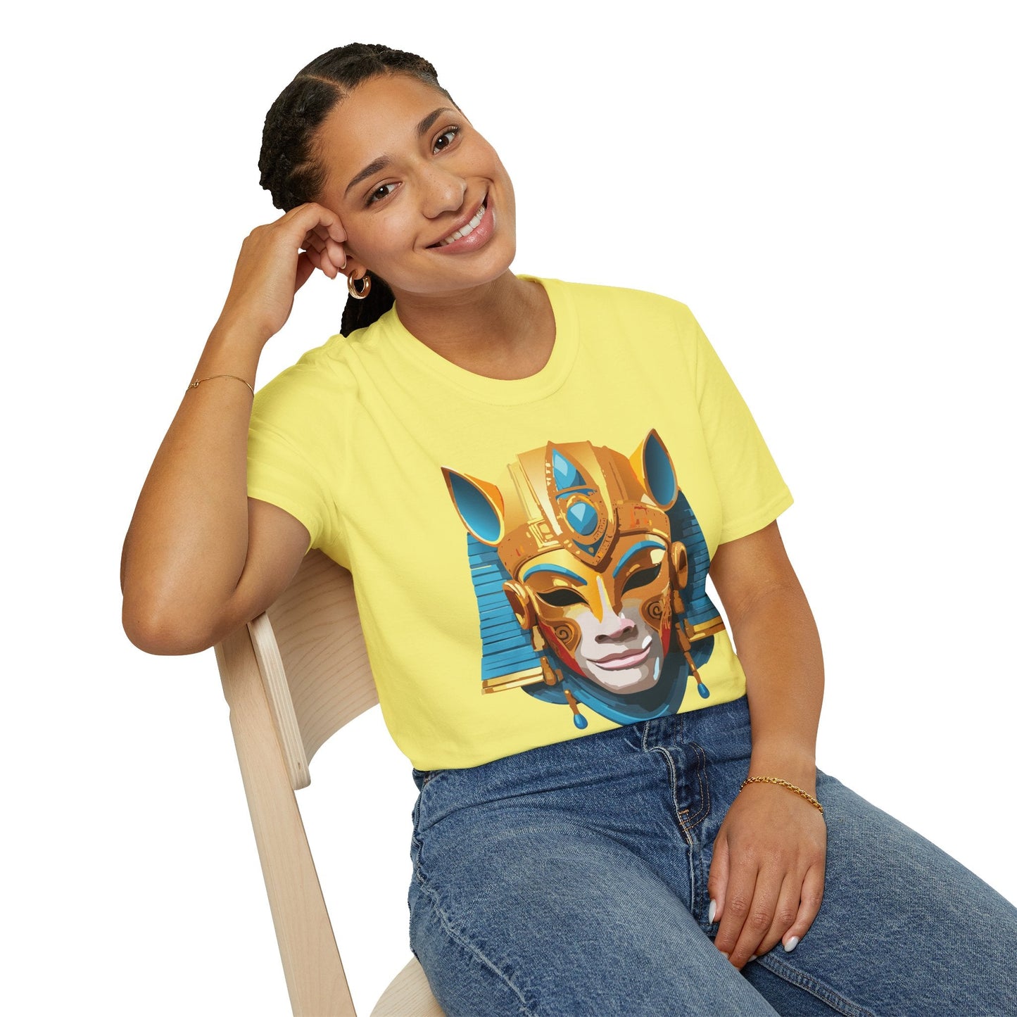Mask Tee Shirt Unisex Gildan SoftStyle 64000 Cotton T Shirt Masquerade Design Art Graphic