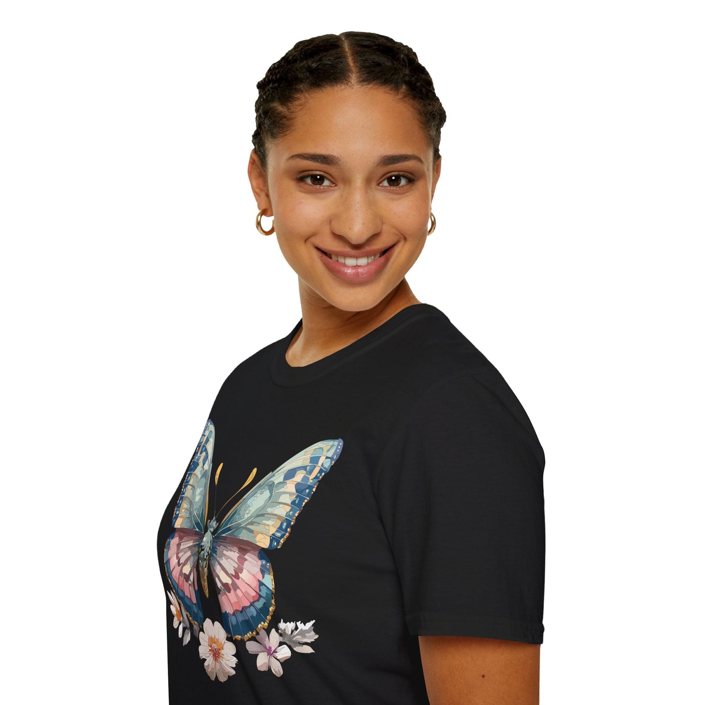 Butterfly Shirt Unisex Monarch Design Gildan Softstyle 64000 Ring Spun Cotton Tee