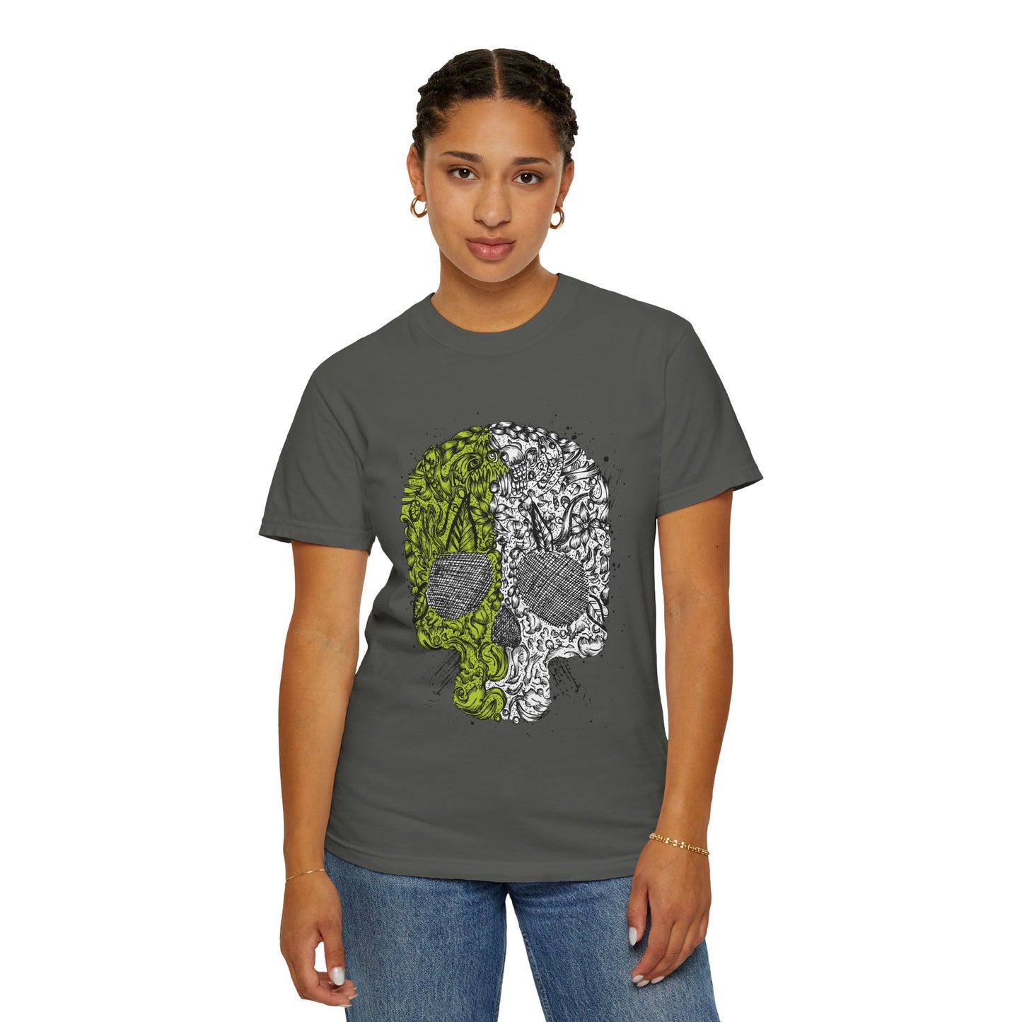 Unisex Cotton Tee Shirt with Skull