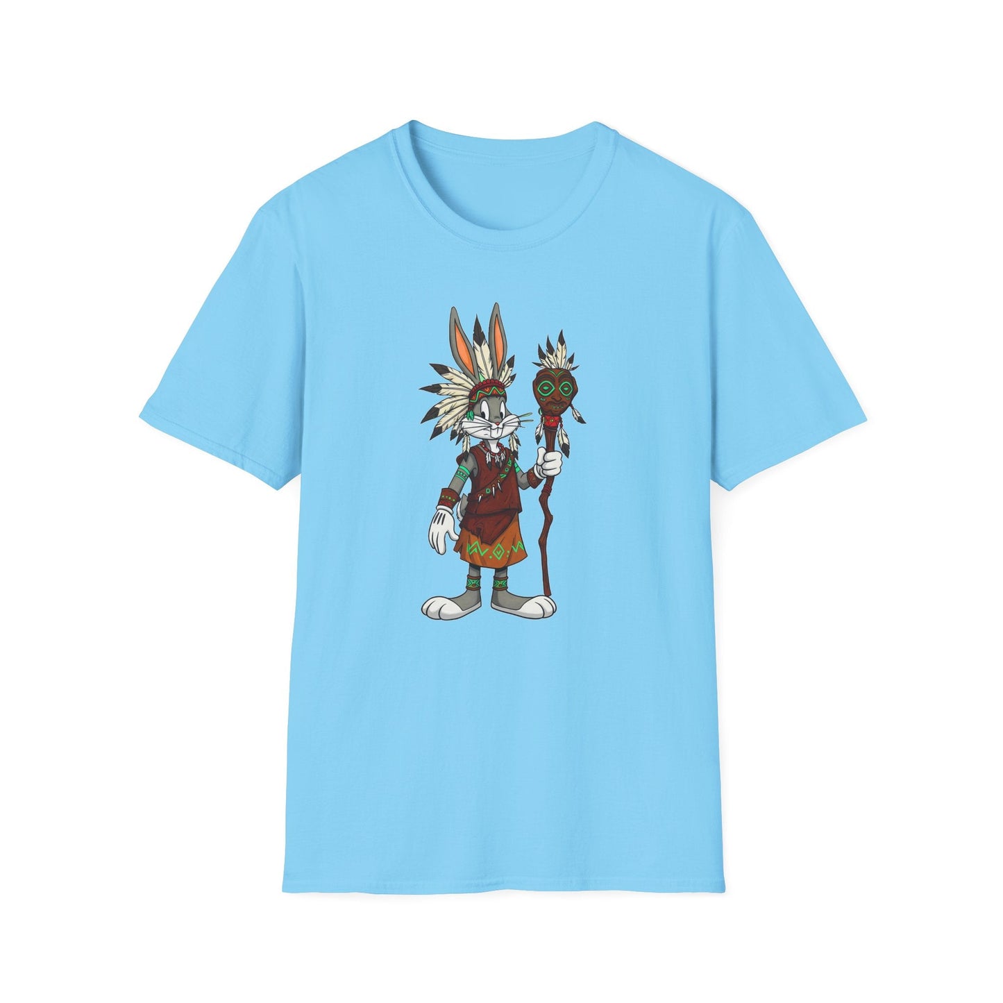 Bugs Bunny T Shirt Unisex Cartoon Character Design Gildan Softstyle 64000 Tee All Sizes