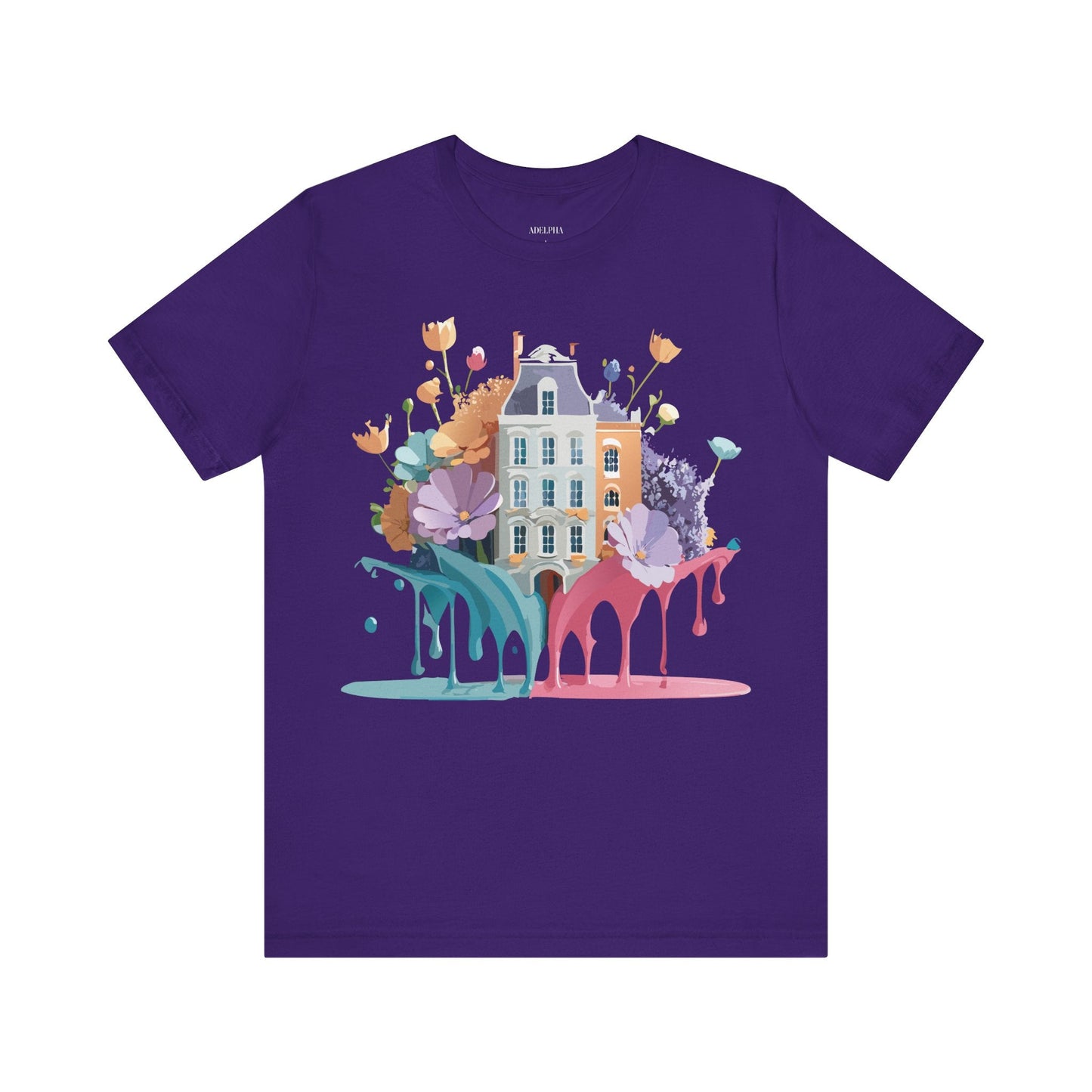 Adelpha Vintage Amsterdam Graphic Tee For Everyday Casual Wear Unisex Short Sleeve Shirt