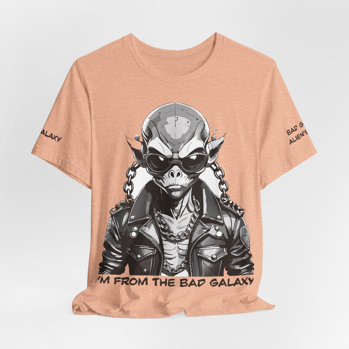Tee Shirt With Alien From Bad Galaxy Made To Order 100 Percent Cotton Eco Friendly Inks USA