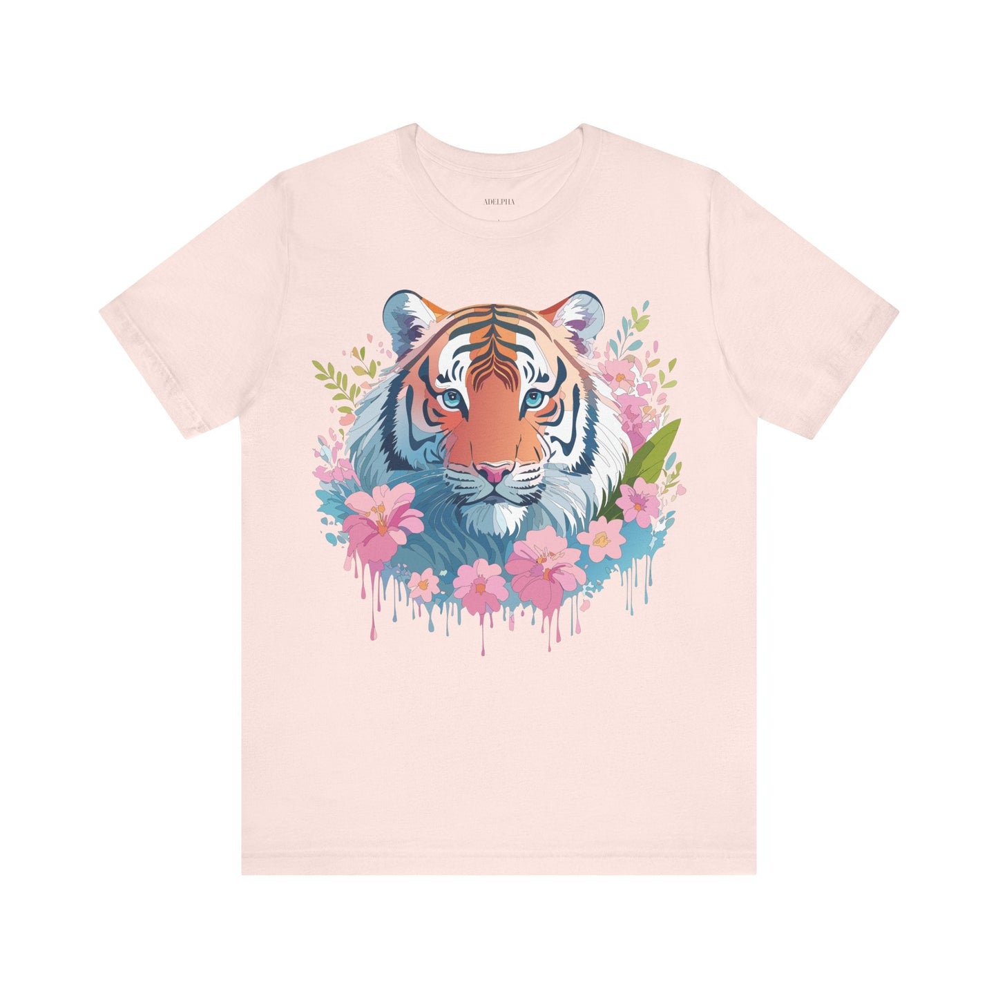 Tiger Graphic Tee Unisex Short Sleeve Jersey From Adelpha Vintage Inspired Artwork