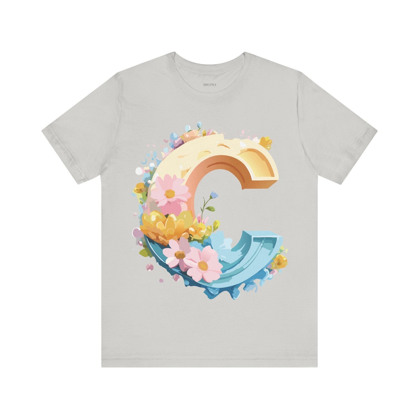 Letter C Shirt Unisex Graphic Tee By Adelpha With Vintage Inspired Artwork Design Premium Edition
