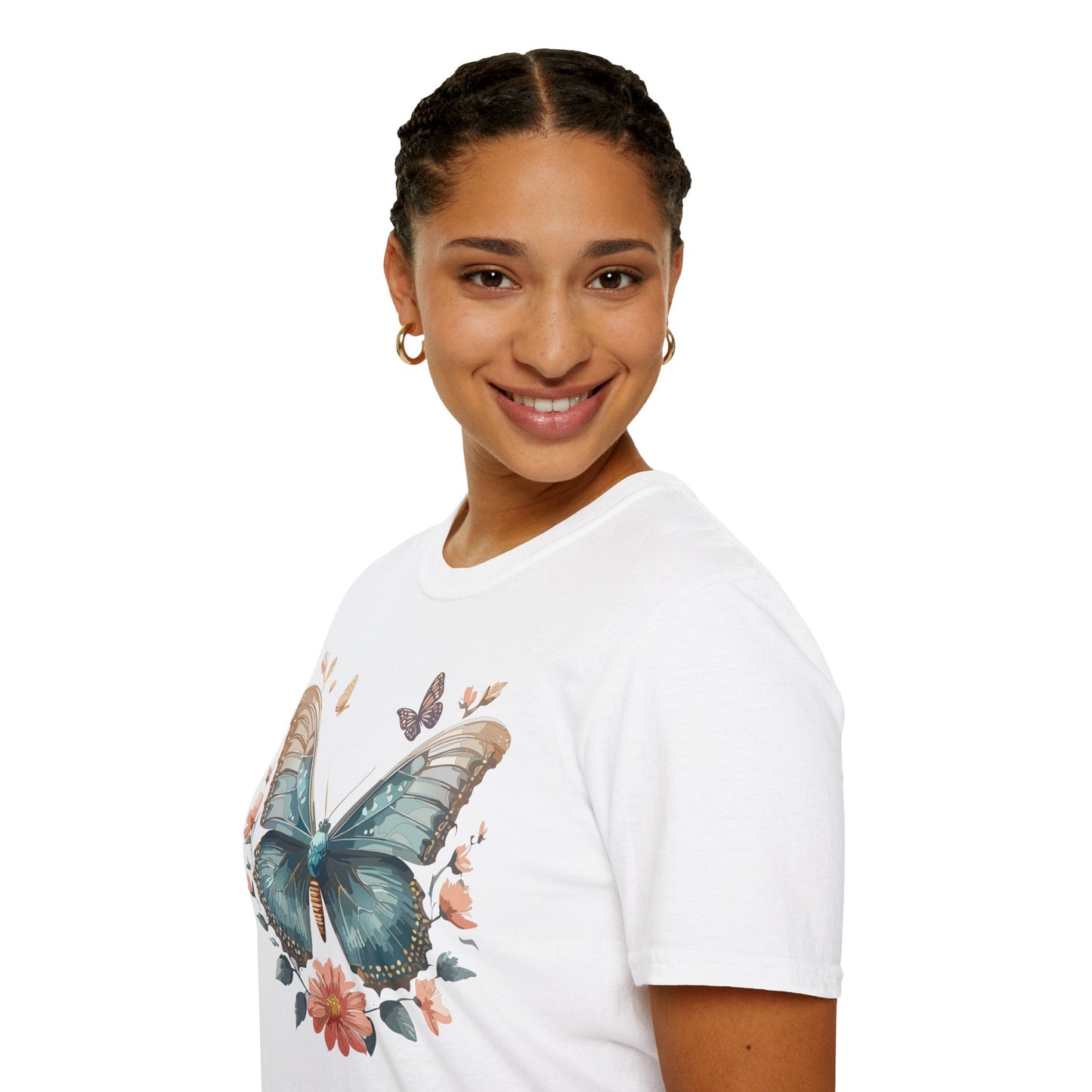 Butterfly Shirt Unisex Monarch T Shirt Gildan Softstyle 64000 Ring Spun Cotton Tee Breathable Comfort
