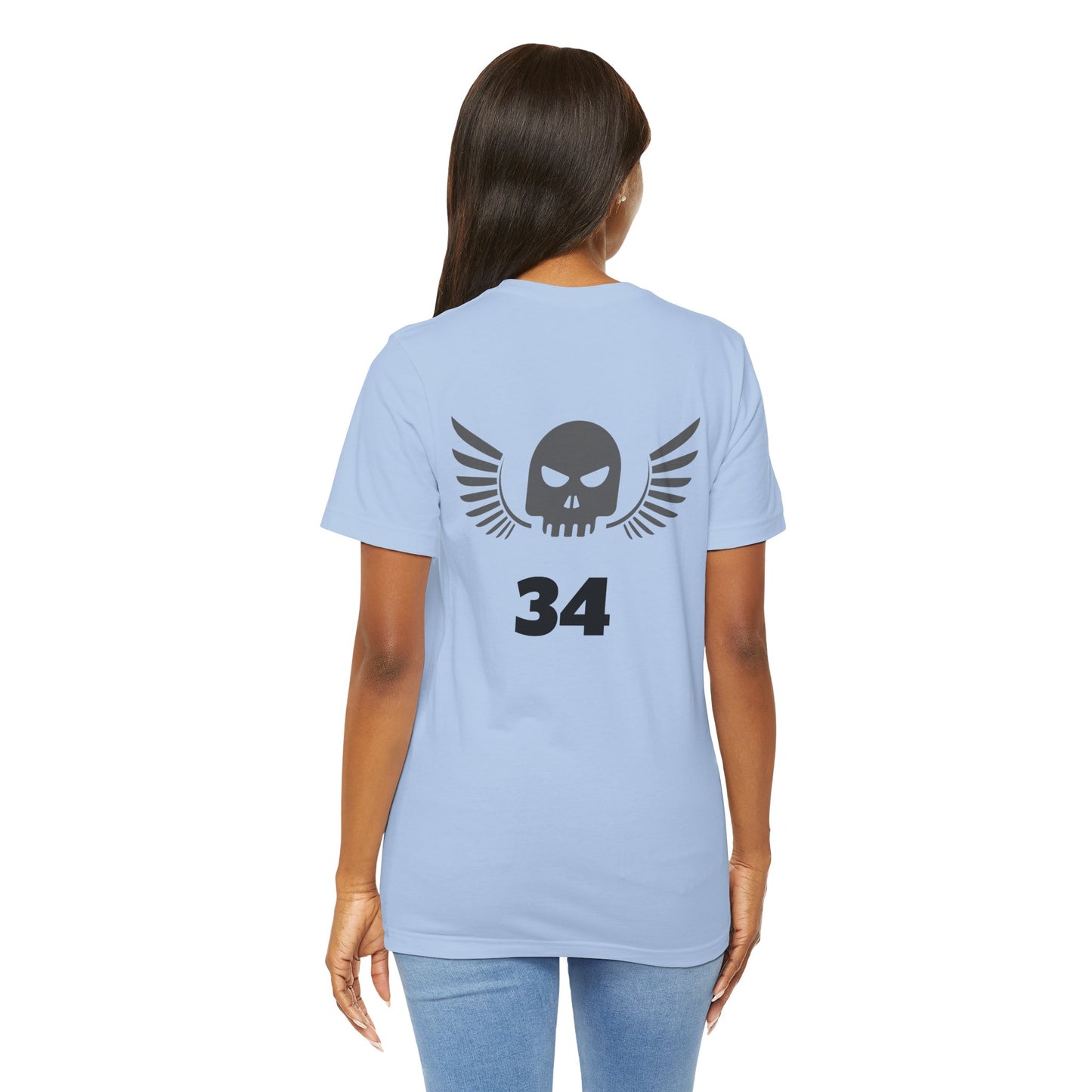 Unisex Cotton Tee Shirt with Skull