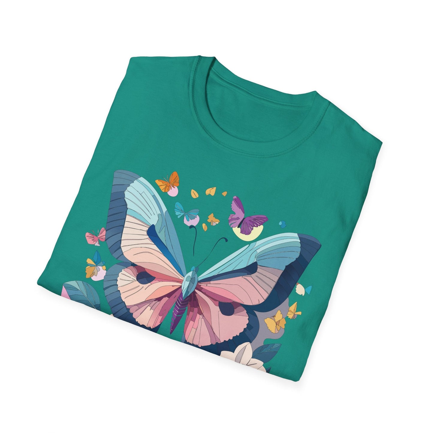 Butterfly Shirt Unisex T Shirt Softstyle Gildan 64000 Ring Spun Cotton Monarch Design