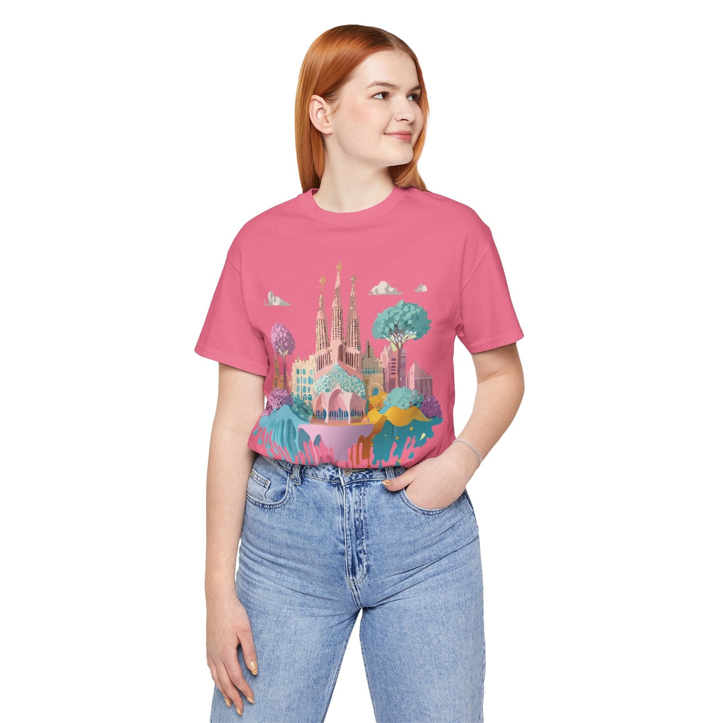 Unisex Graphic Tee With Original Vintage Inspired Artwork By Adelpha Barcelona Style