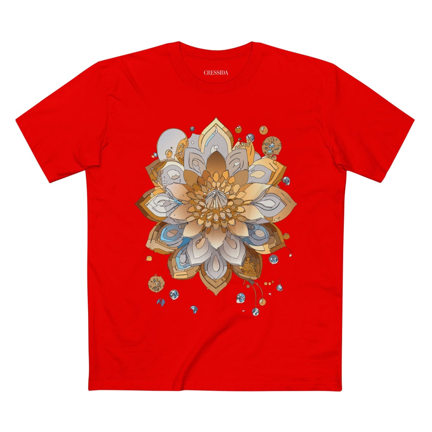 Floral Graphic T-Shirt Unisex 100 Cotton Art Design with Antique Flowers Tee 6