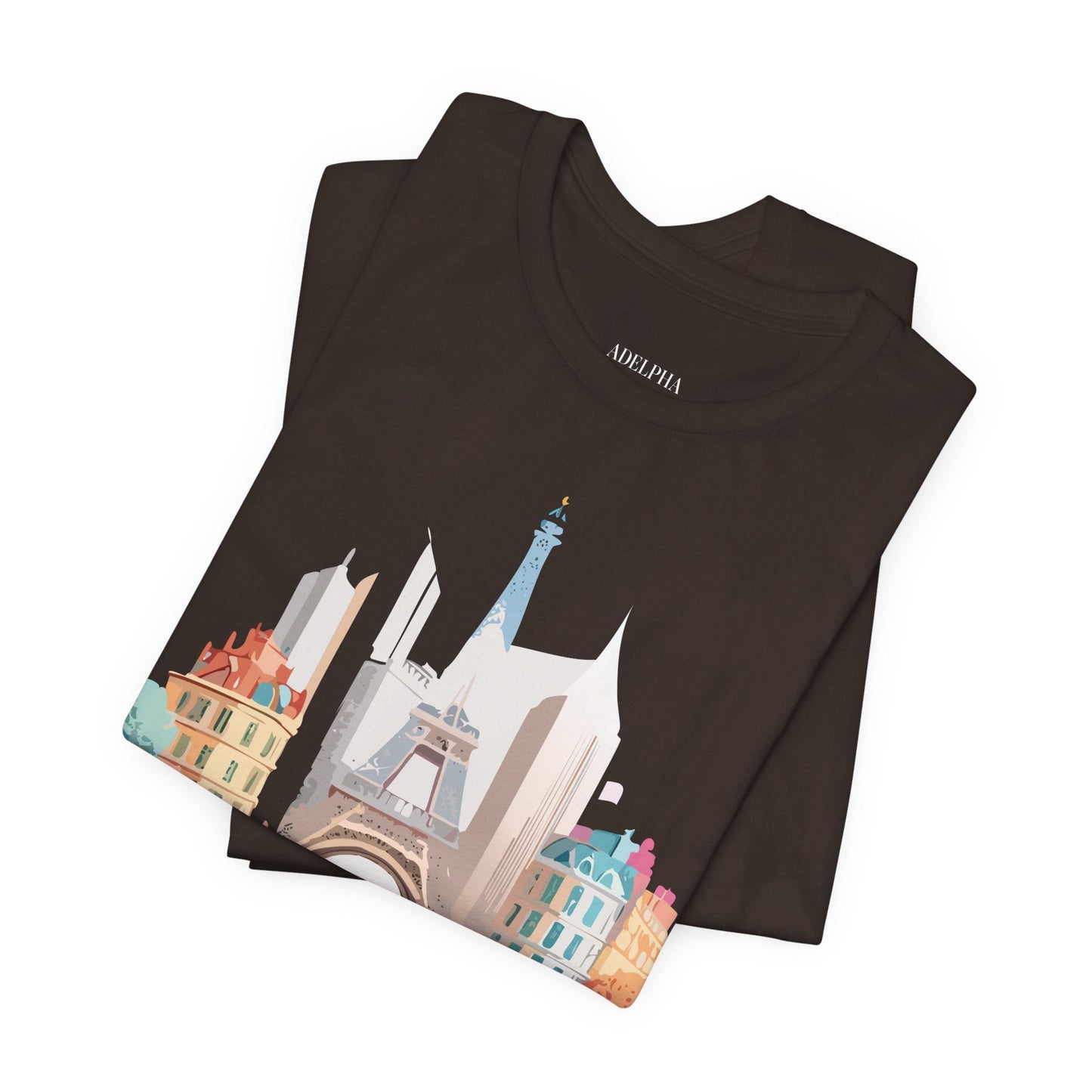 Paris Tourist Graphic Tee Unisex Jersey Short Sleeve by Art Design Vintage Inspired