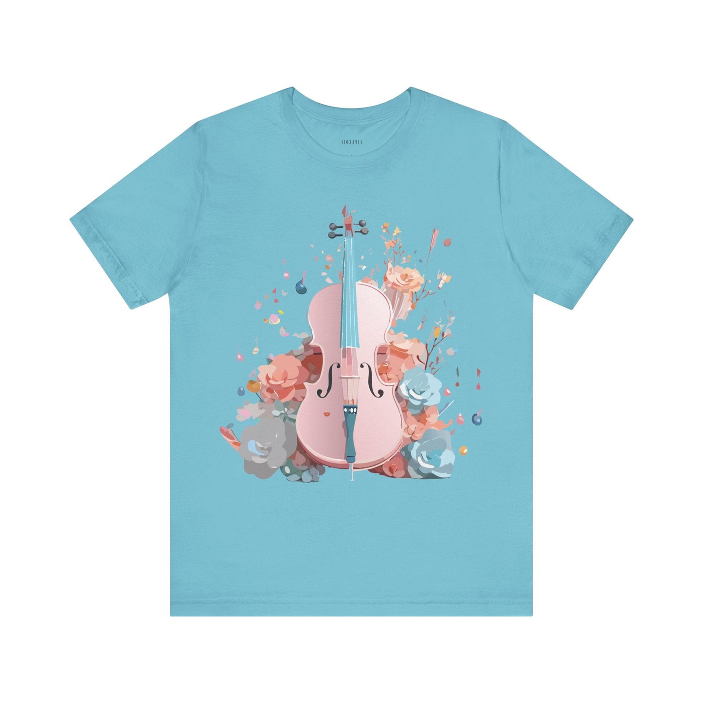 Music Graphic Unisex 100 Cotton Vintage Art with Musical Elements Tee 12