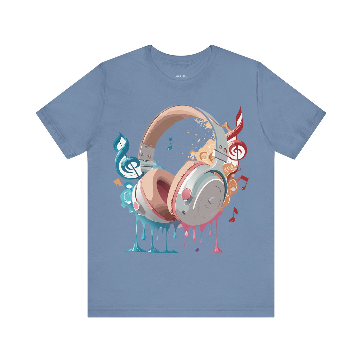 Music Graphic Unisex Cotton Bella+Canvas Tee with Art Design n156
