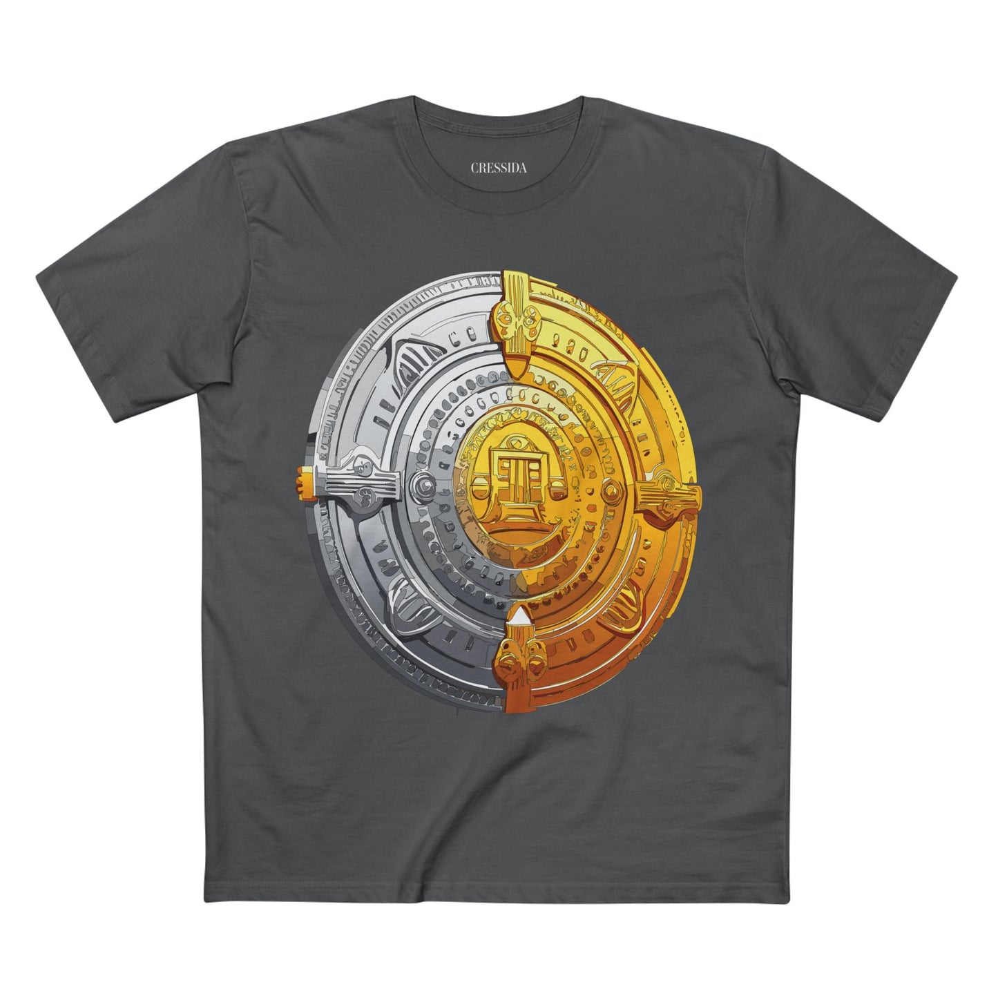 Antique Gold Coin Graphic Design T-Shirt Unisex 100 Cotton With Golden Print Artwork Tee 15