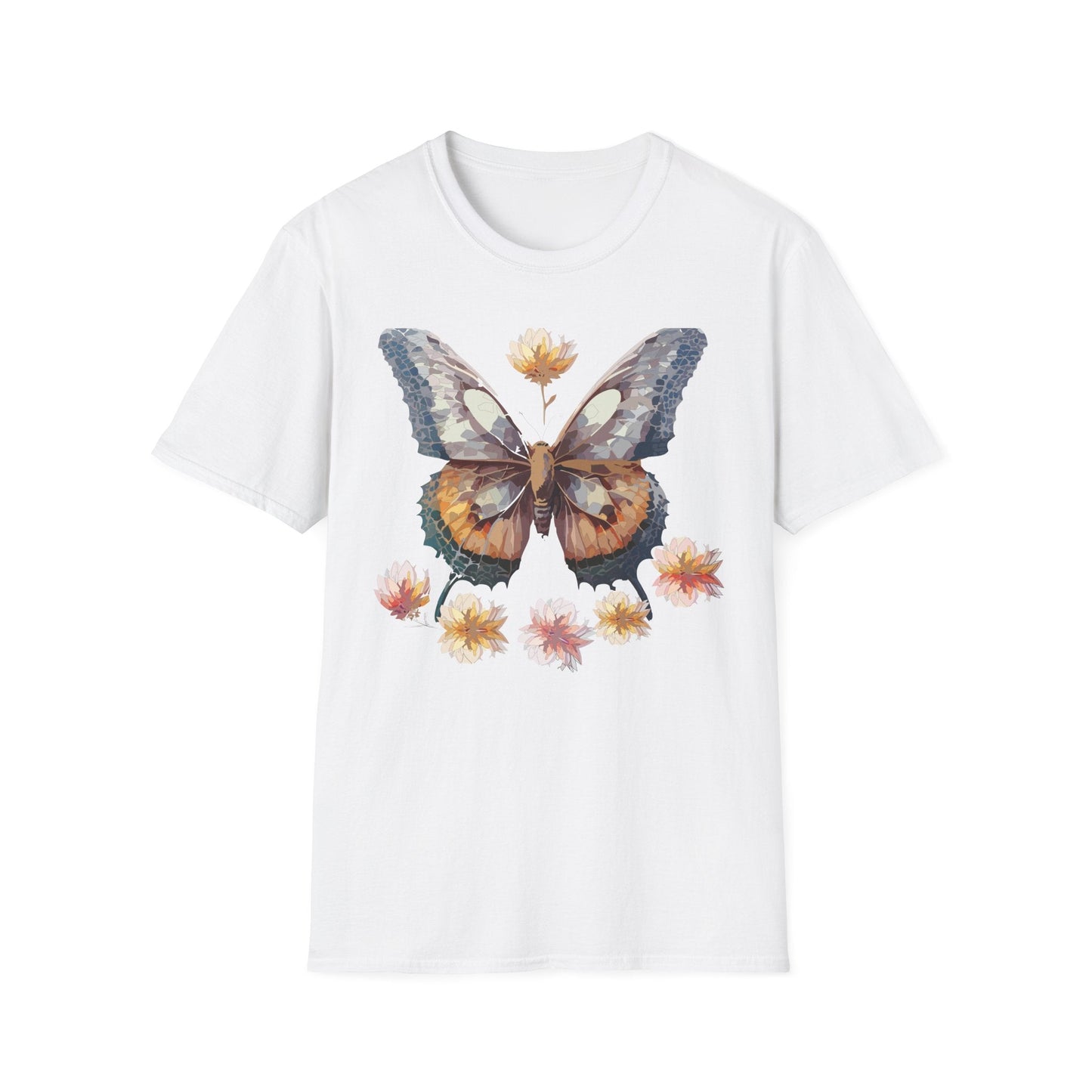 Butterfly Shirt Unisex Monarch Butterfly Tee Gildan Softstyle 64000 Ring Spun Cotton