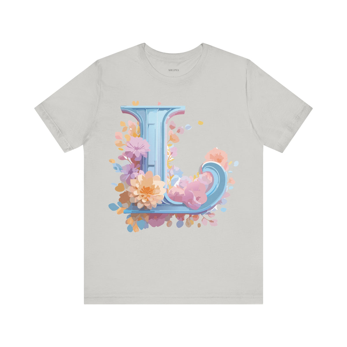 Letter L Graphic Unisex Cotton Bella+Canvas Tee with Art Letter Design