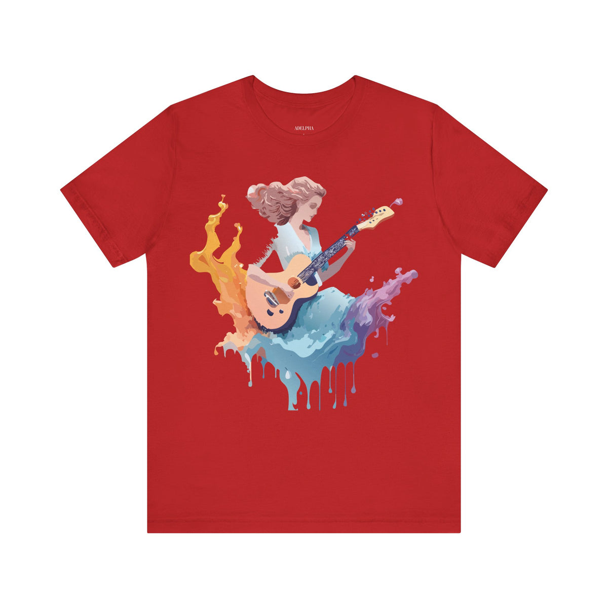Music Graphic Unisex Cotton Bella+Canvas Tee with Art Design n151