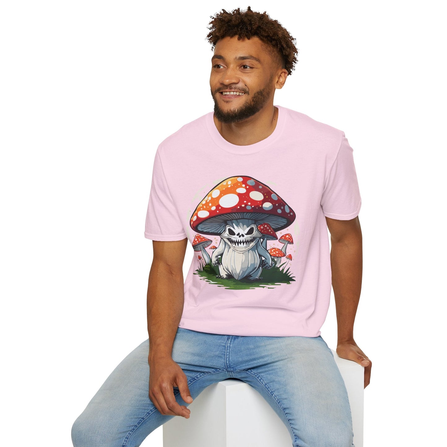 Mashroom Tee Shirt Unisex Softstyle 64000 100 Percent Ring Spun Cotton Funny Mashroom Fungus Design