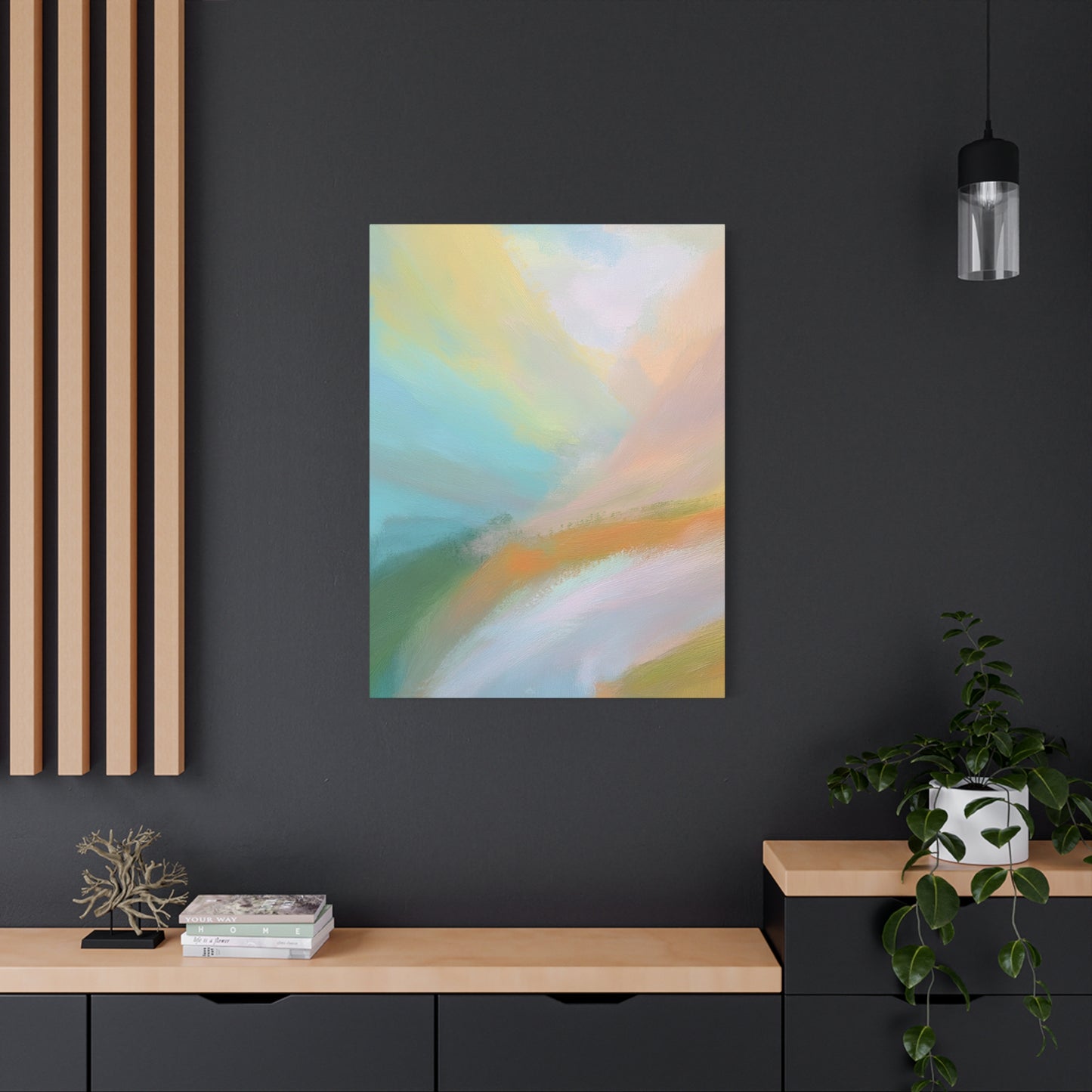 Abstract Pastel Painting Print Canvas 20x24,20x30,24x30 24x32,24x36,30x40 32x48,36x48,40x60 Pine-Wood Inner Frame ABS-94