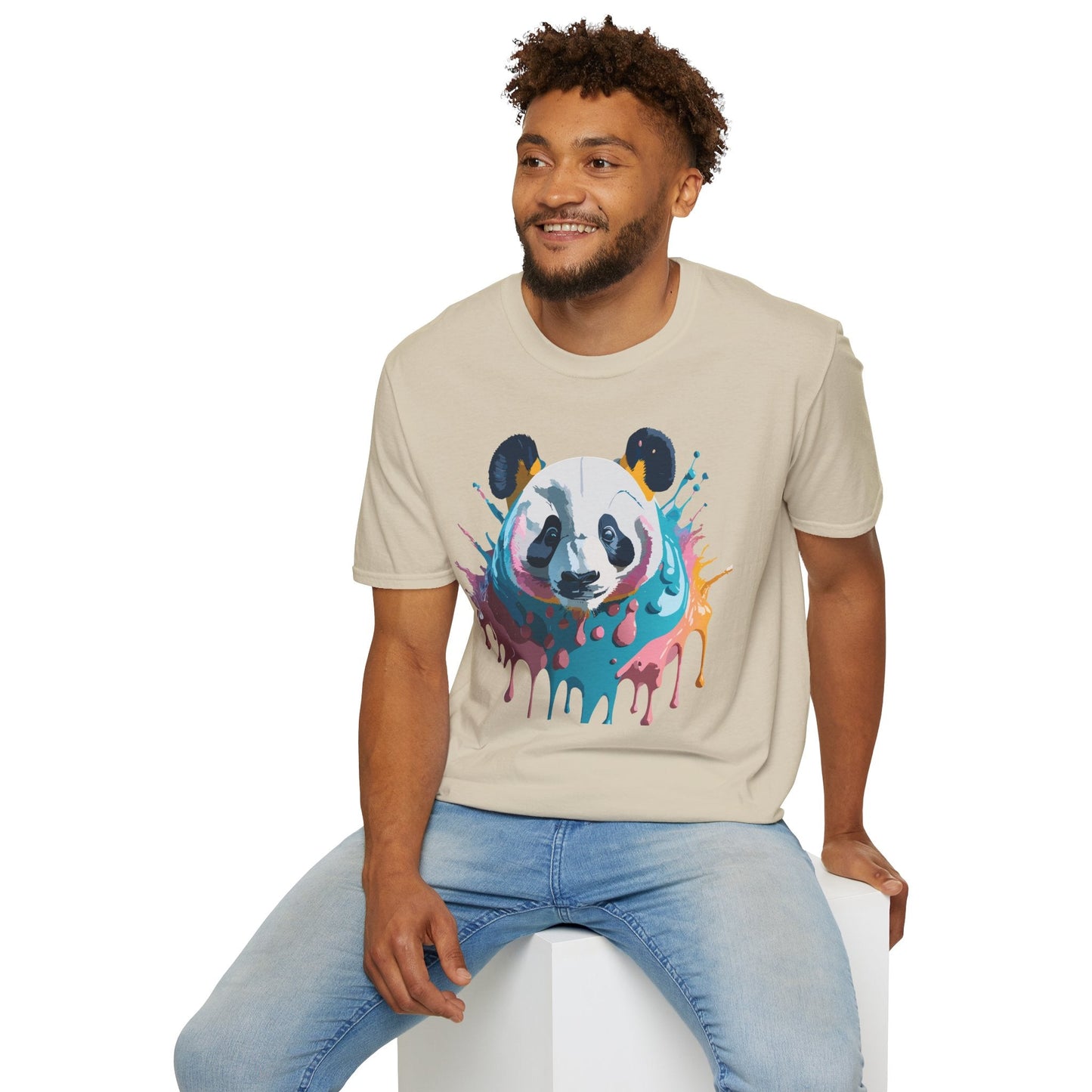 Panda Shirt Unisex T Shirt Gildan Softstyle 64000 Panda Graphic Animal Tee 100 Percent Cotton