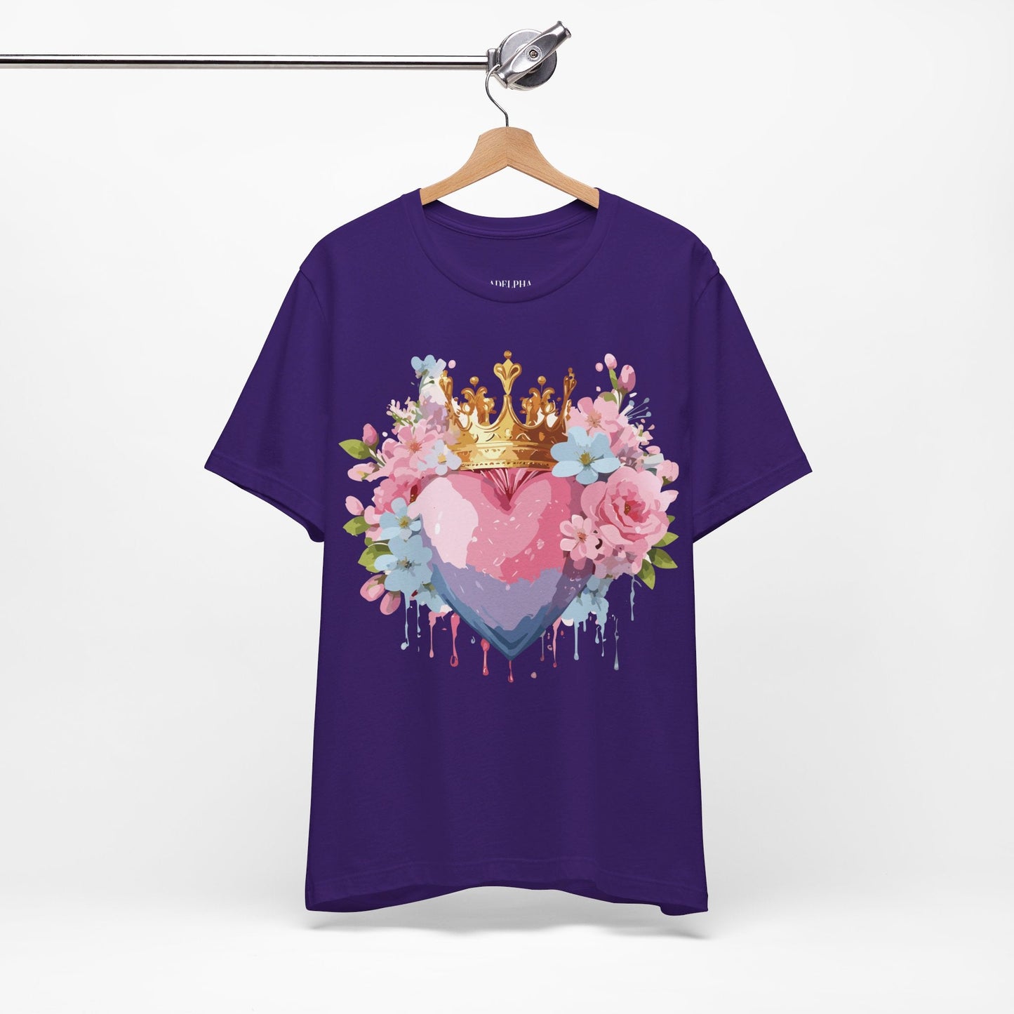 Valentine Day Graphic Unisex 100 Cotton Vintage Artwork with Love and Flower Design Tee 18