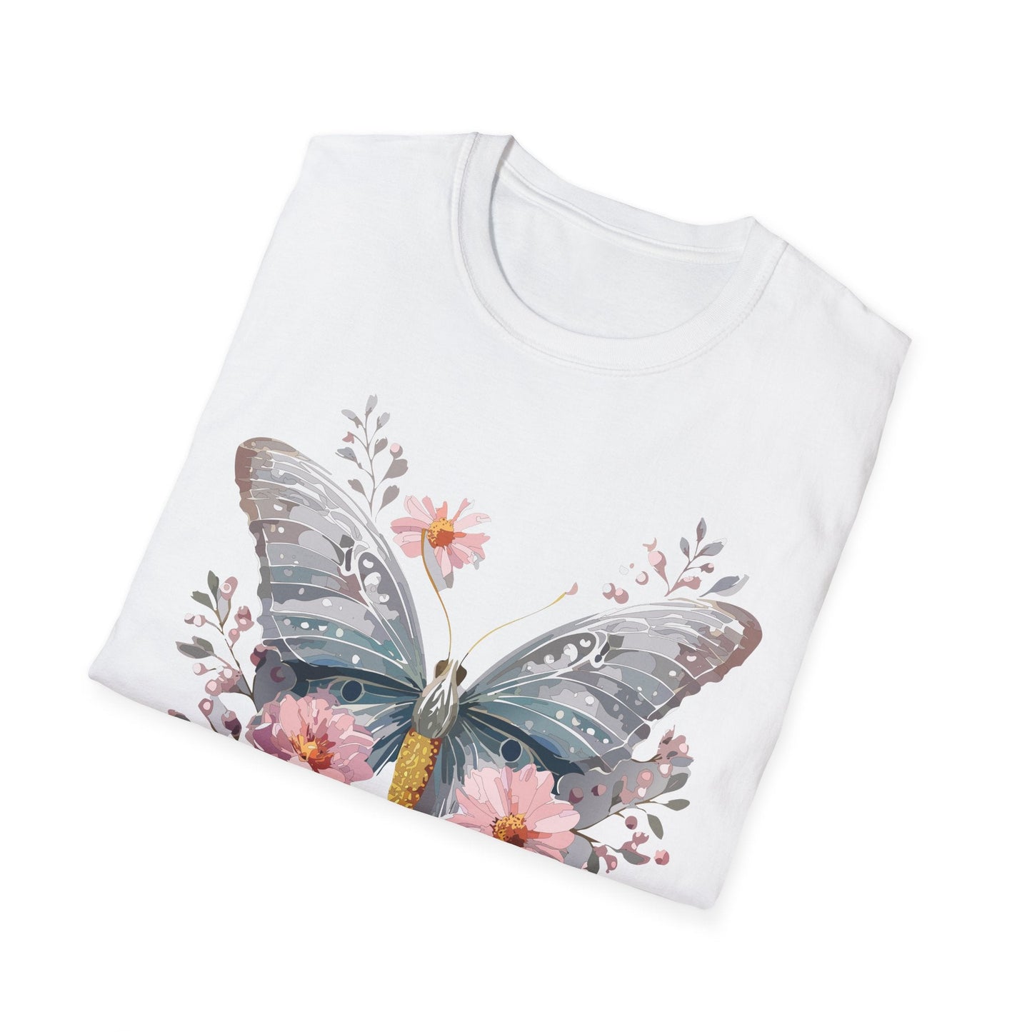 Butterfly Themed Unisex T Shirt Softstyle Monarch Gildan 64000 Ring Spun Cotton Tee