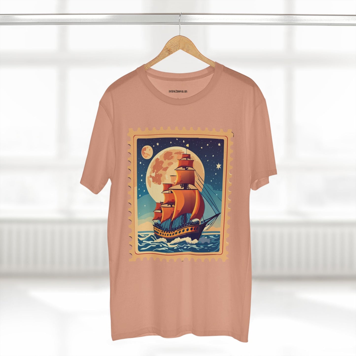 Postage Stamp Shirt Unisex Premium Cotton Tee With Original Art Design Retro2Nova