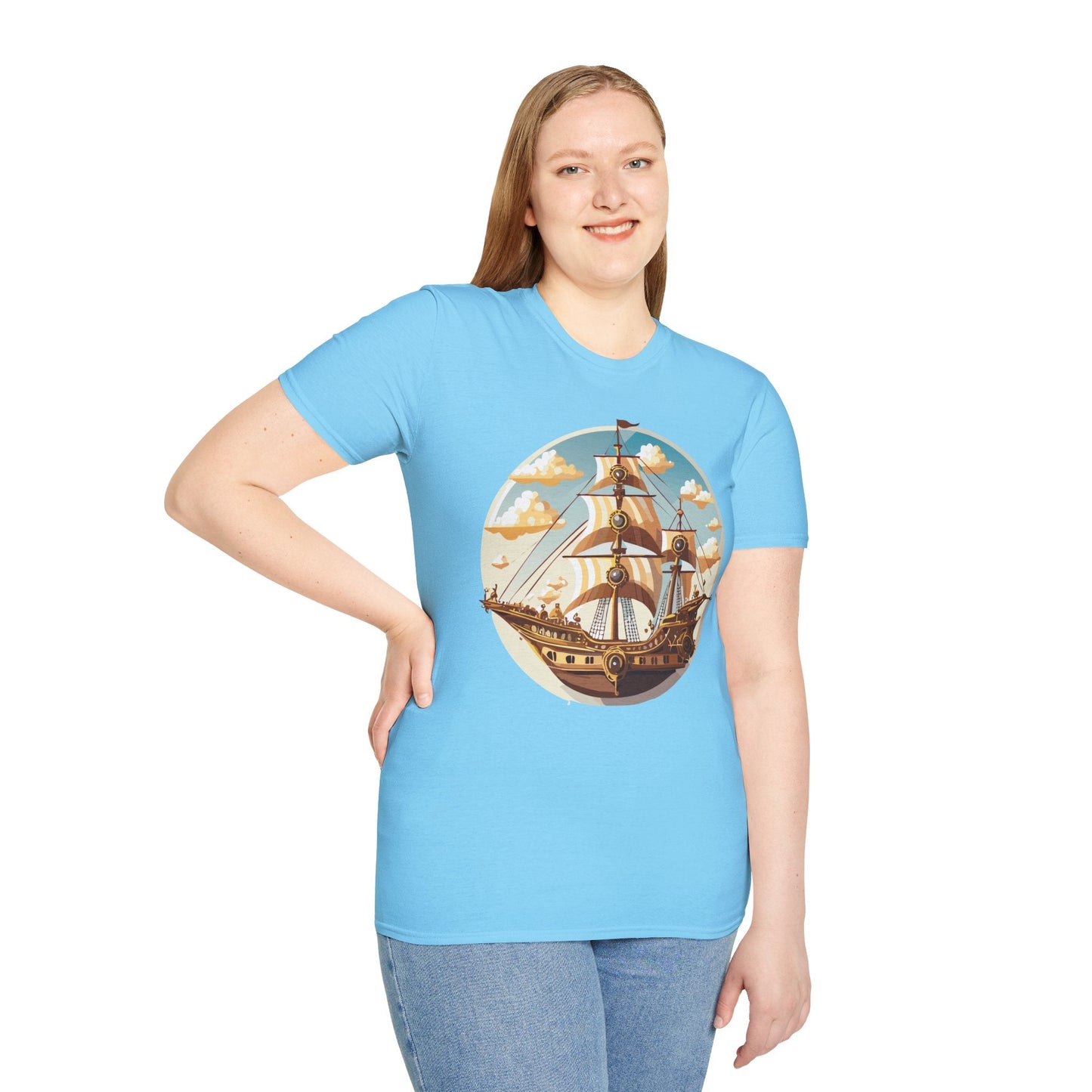 Ship T Shirt Frigate T Shirt Vessel Tee Gildan Softstyle 64000 Unisex Cotton Comfort