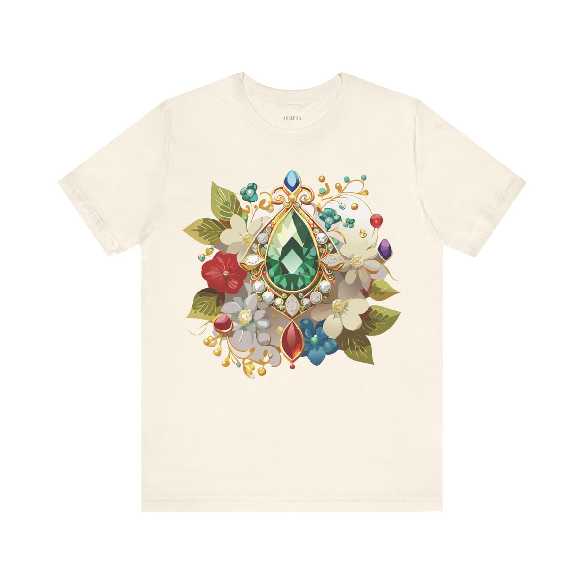 Jewelry Graphic Unisex Cotton Bella+Canvas Tee with Art Design n126