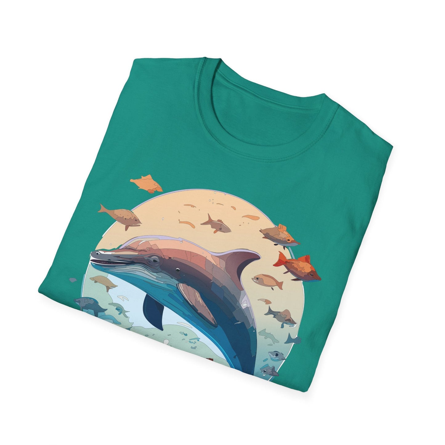 Dolphin Shirt Unisex Softstyle T Shirt 64000 100 Percent Ring Spun Cotton Tee For Everyday Comfort