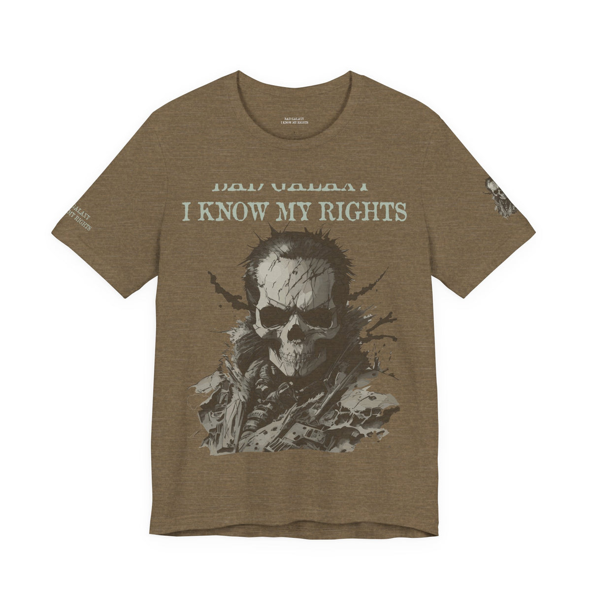 Skull Rock Graphic Unisex Cotton Bella+Canvas Tee with Art Design b47