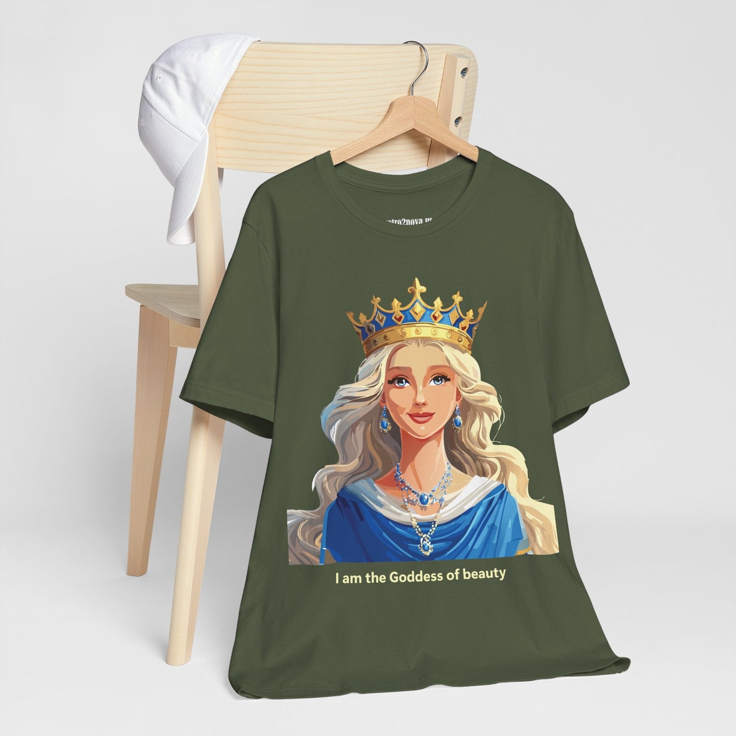 Goddess Graphic Tee Unisex Short Sleeve Original Art by Retro2Nova Premium Cotton