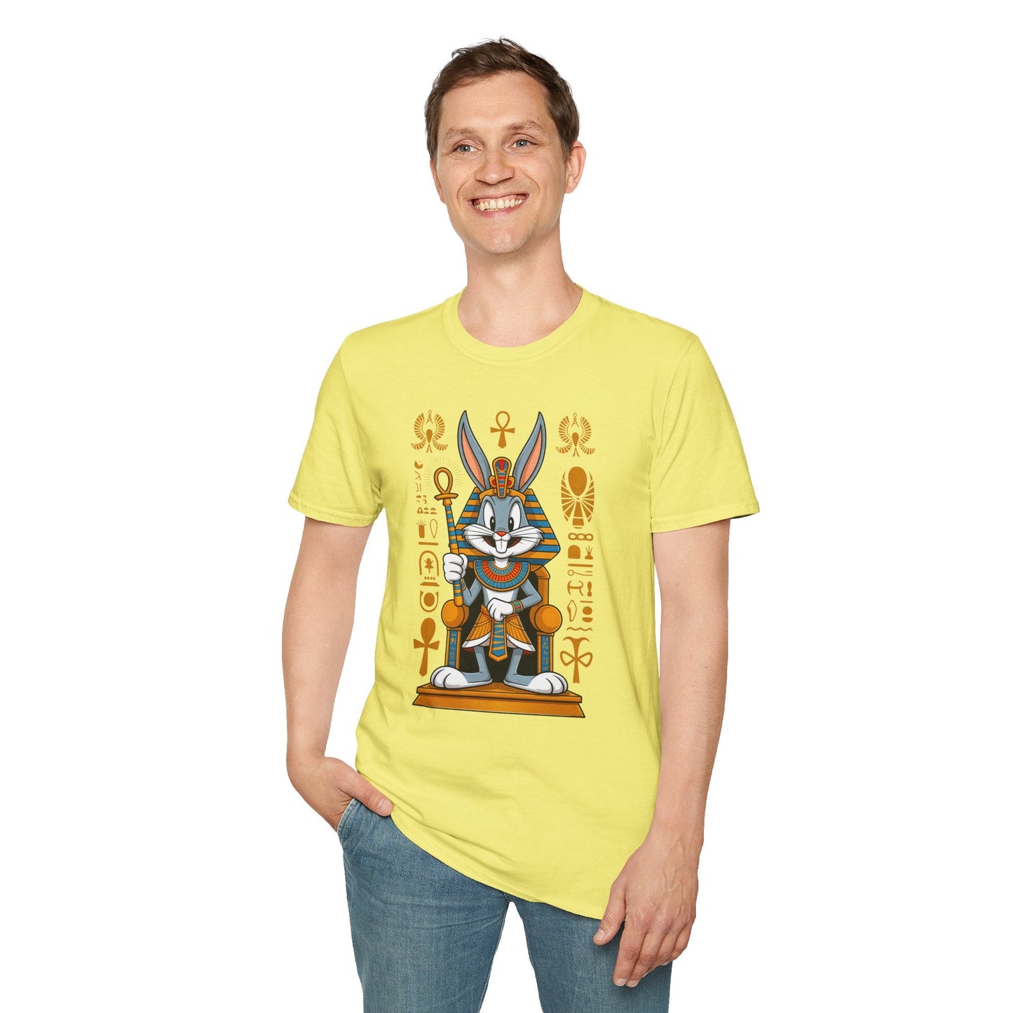 Bugs Bunny T Shirt Unisex Softstyle 64000 Cartoon Animation Tee Ring Spun Cotton