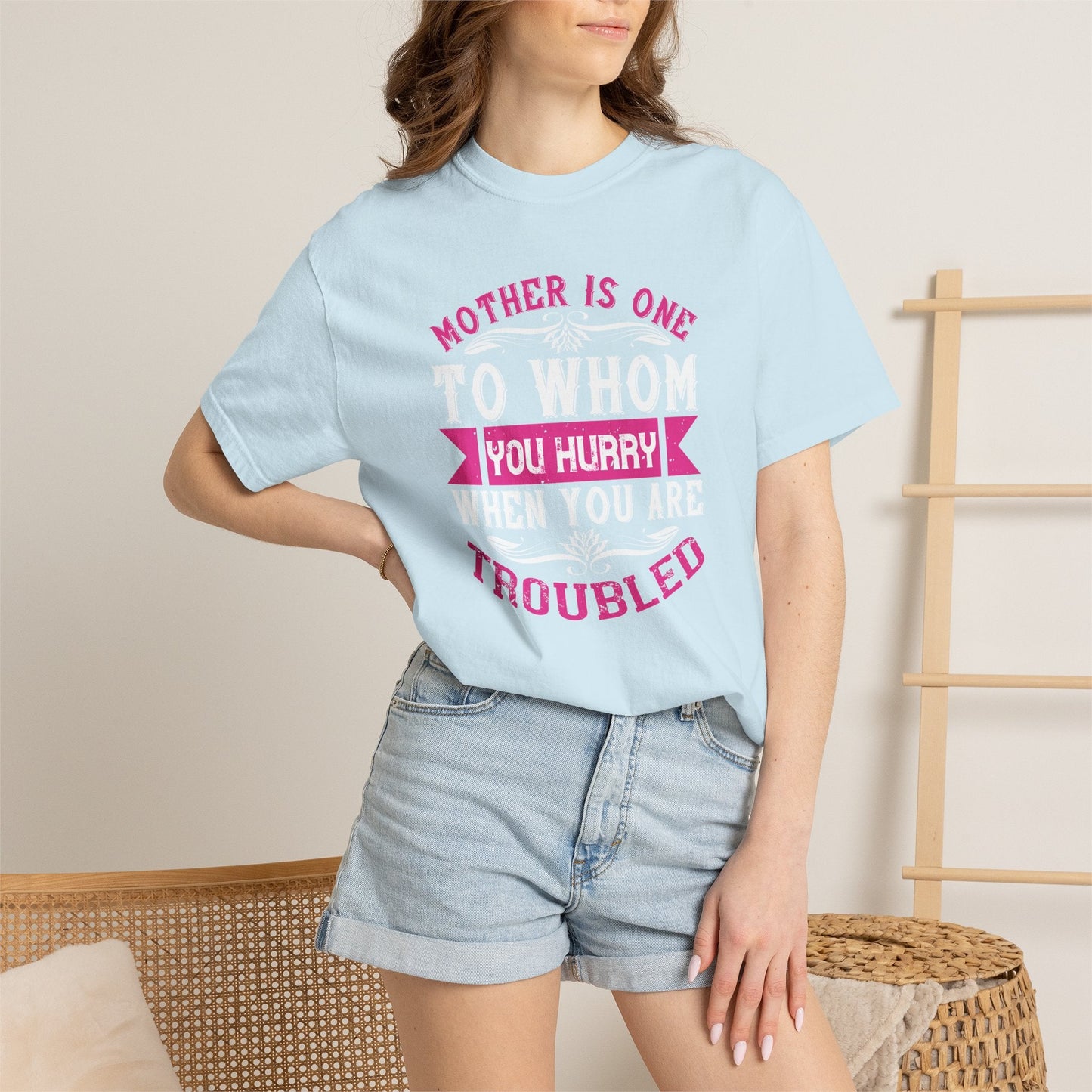 Mom T-shirt Mother Day Mama Tee Unisex Comfort Colors Garment-Dyed Cotton h82