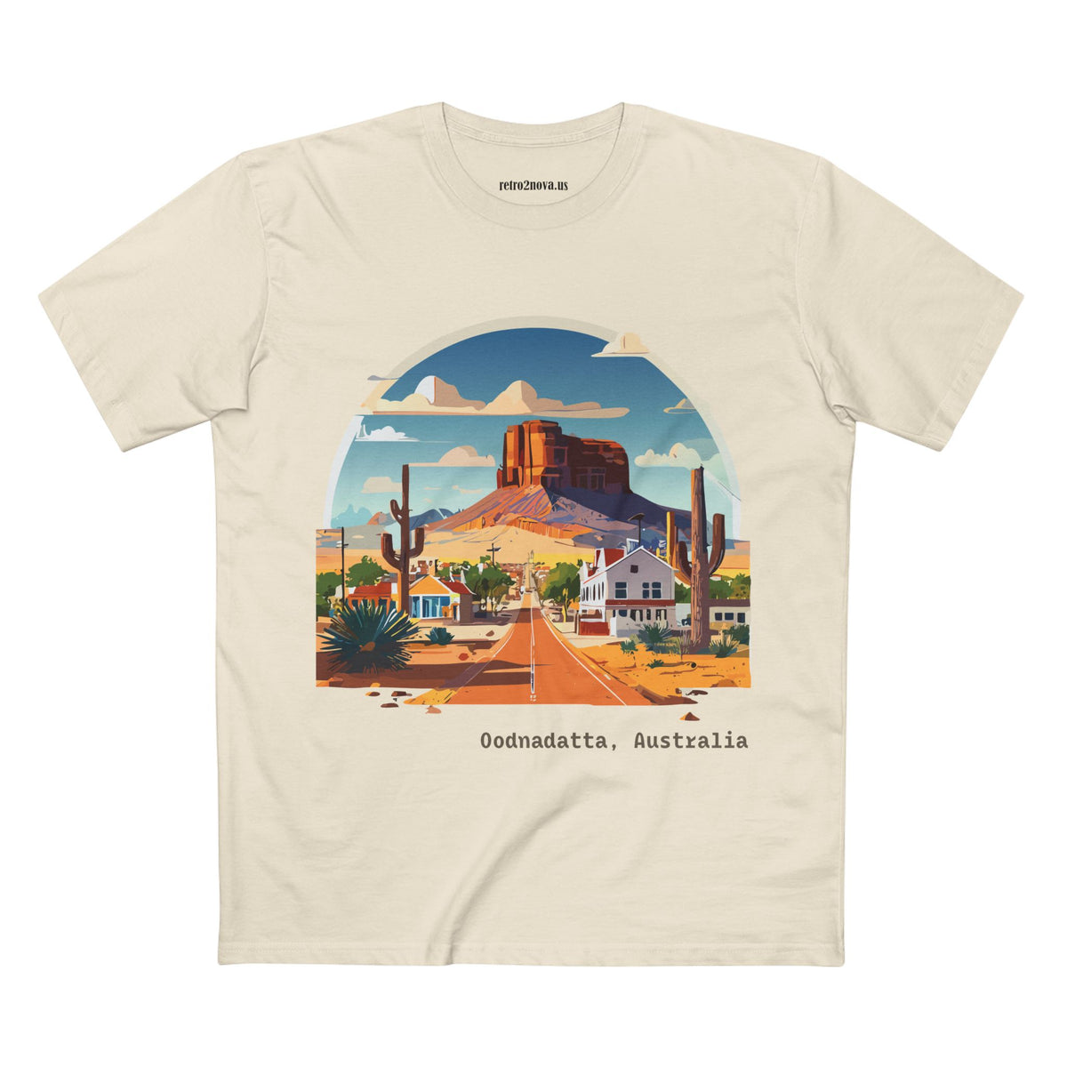 Oodnadatta Outback Landscape Tee | Australian Roadhouse Desert Scene