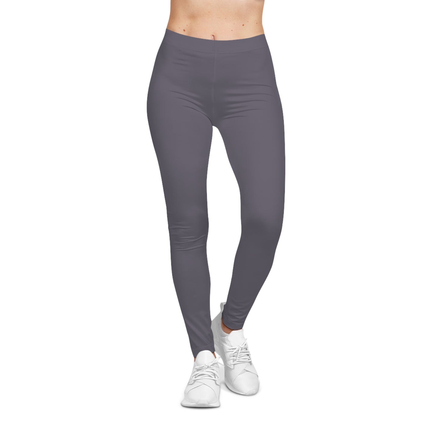 Foggy Purple Color Women's Poly-Span Casual Leggings XS-2XL