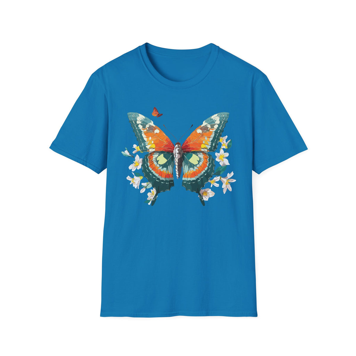 Colorful Watercolor Butterfly T-Shirt | Floral Graphic Tee Unisex 100 Cotton Gildan T-Shirt