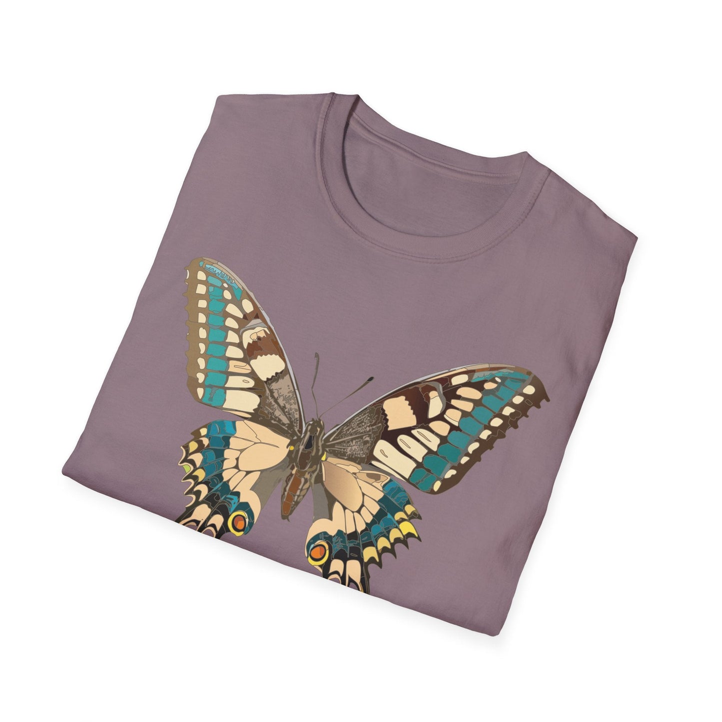 Unisex Butterfly T Shirt Softstyle 64000 Ring Spun Cotton Lightweight Tee Breathable Everyday Comfort