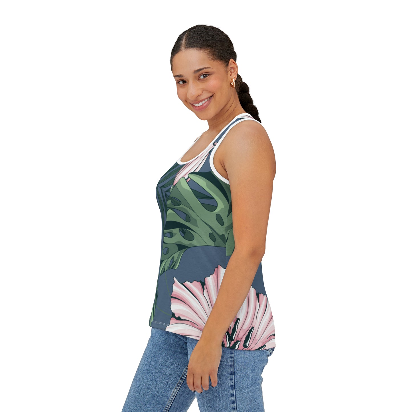 Camiseta de tirantes de verano con estampados florales