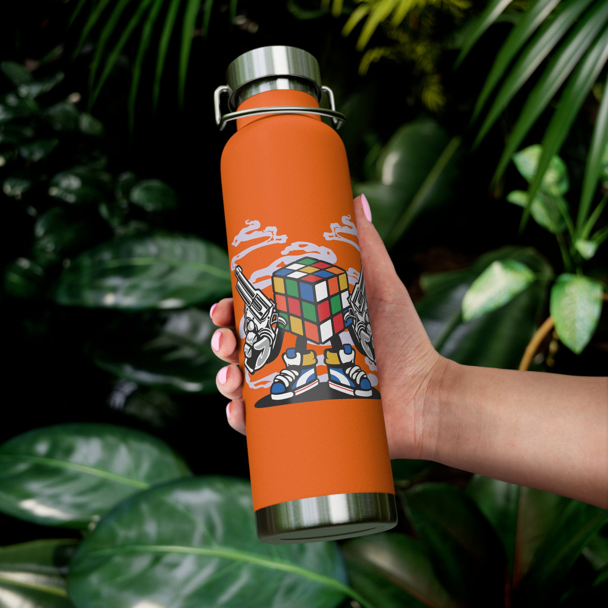 22oz Copper Insulated Water Bottle with Cartoon Design - CV45